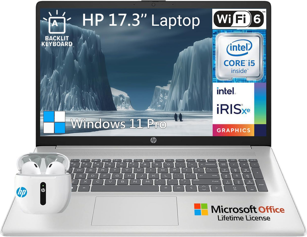 Laptop HP 17.3 FHD, Intel i5, 64GB RAM, 2TB SSD, Windows 11