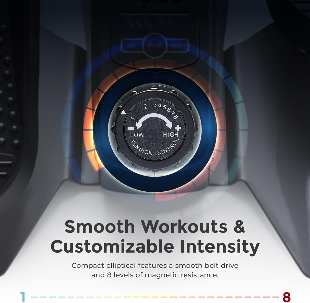 Elíptica de escritorio Sunny Health & Fitness, portátil, magnética