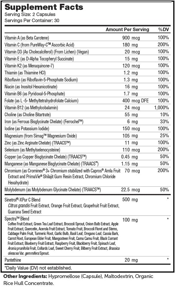Multivitamínico Zahler, Metabolismo y Control de Peso, 60 Caps