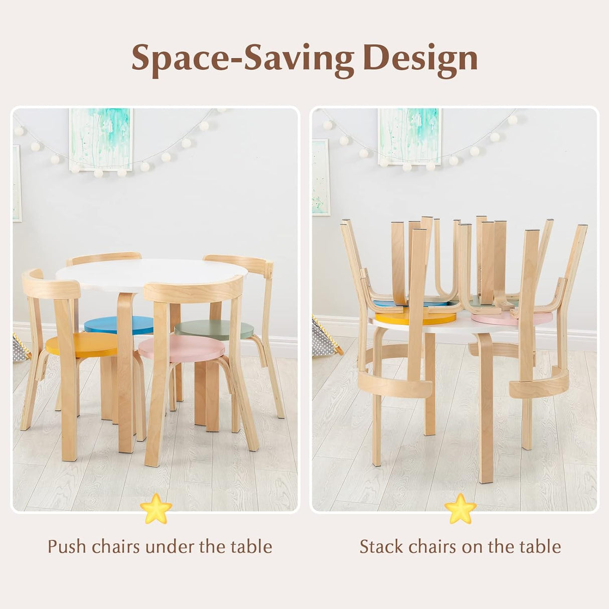 Juego de mesa y silla para niños muebles de guardería