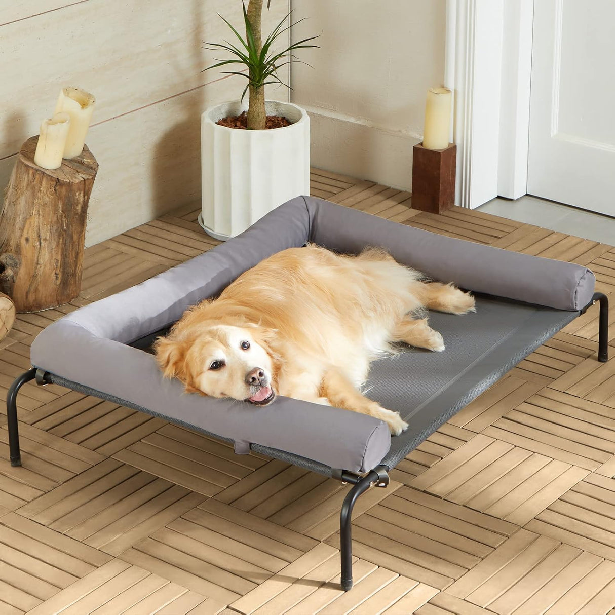 Cama Elevada para Perros RRPETHOME, Resistente y Portátil