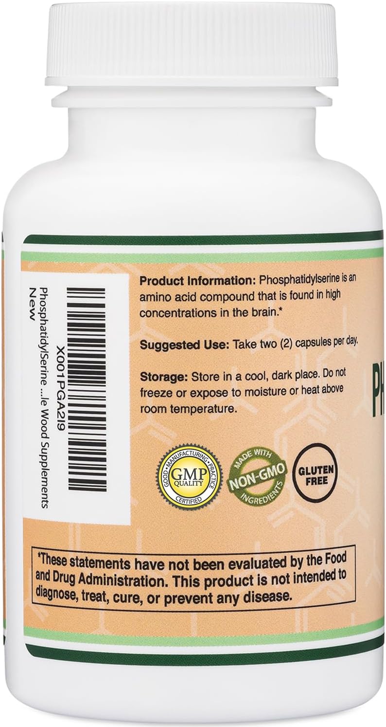 Suplemento de Fosfatidilserina 300mg, 120 Cápsulas