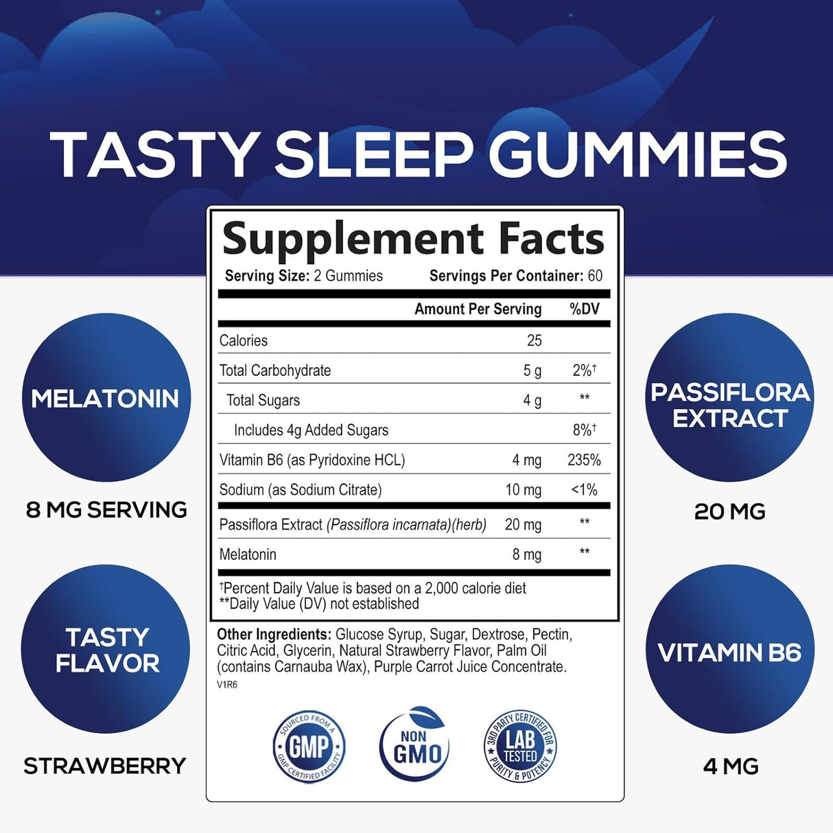 Suplemento Gummies 8mg Extra Strength 20mg