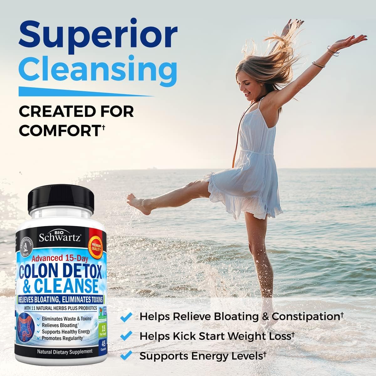 Suplemento Limpiador de colon y desintoxicación 45 unidades