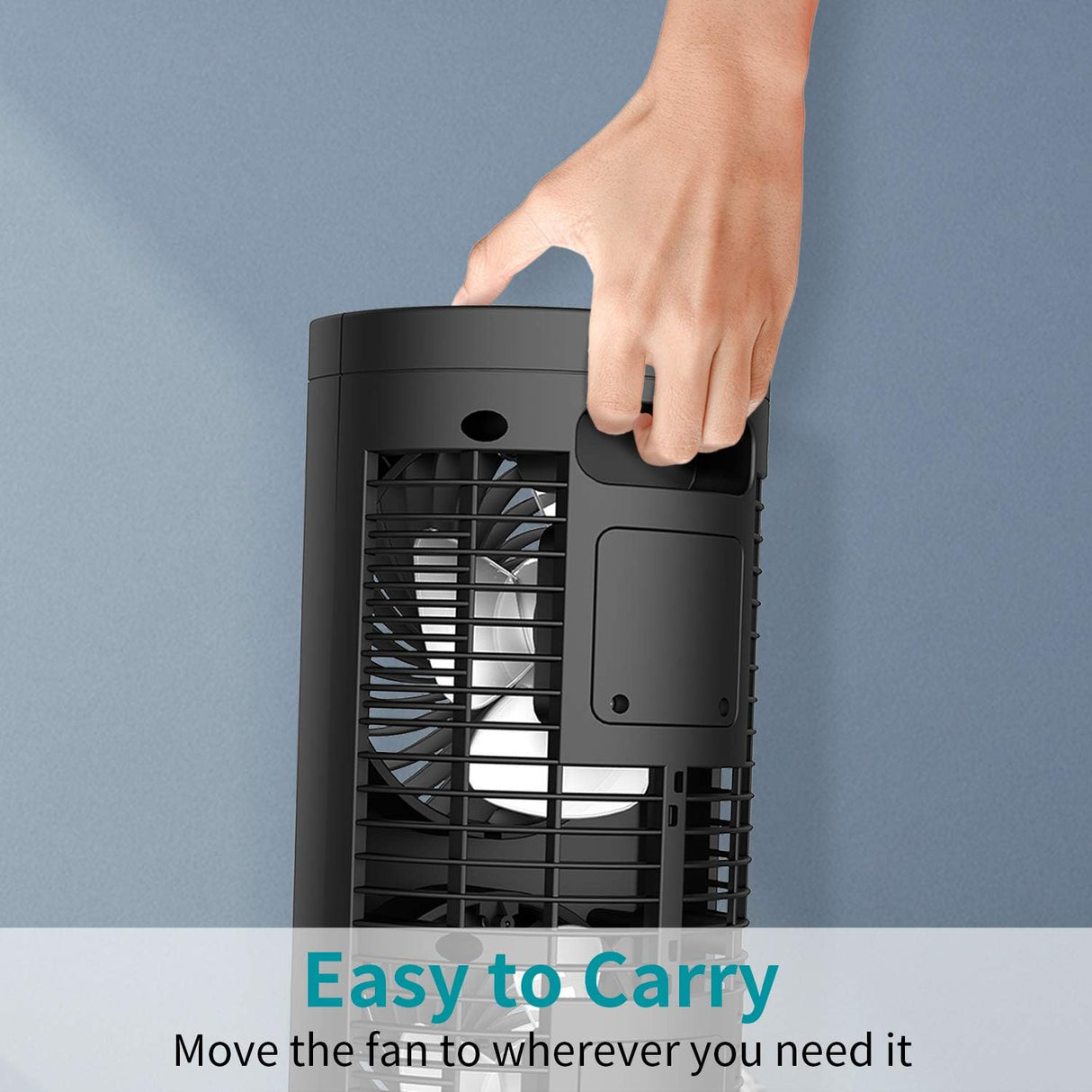 Ventilador Oscilante Portátil 3 Velocidades, 110° Oscilación