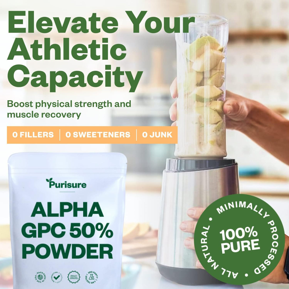 Suplemento Puro de Alpha GPC para Memoria y Concentración