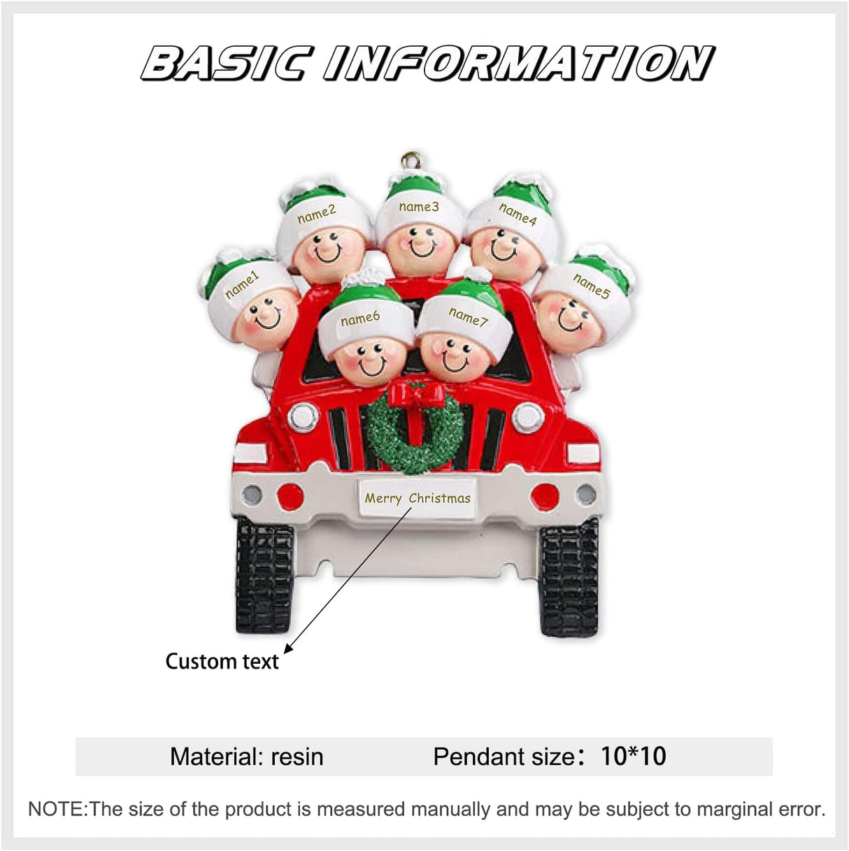 Adornos Navideños Personalizados Jewelstruck para 2 Nombres