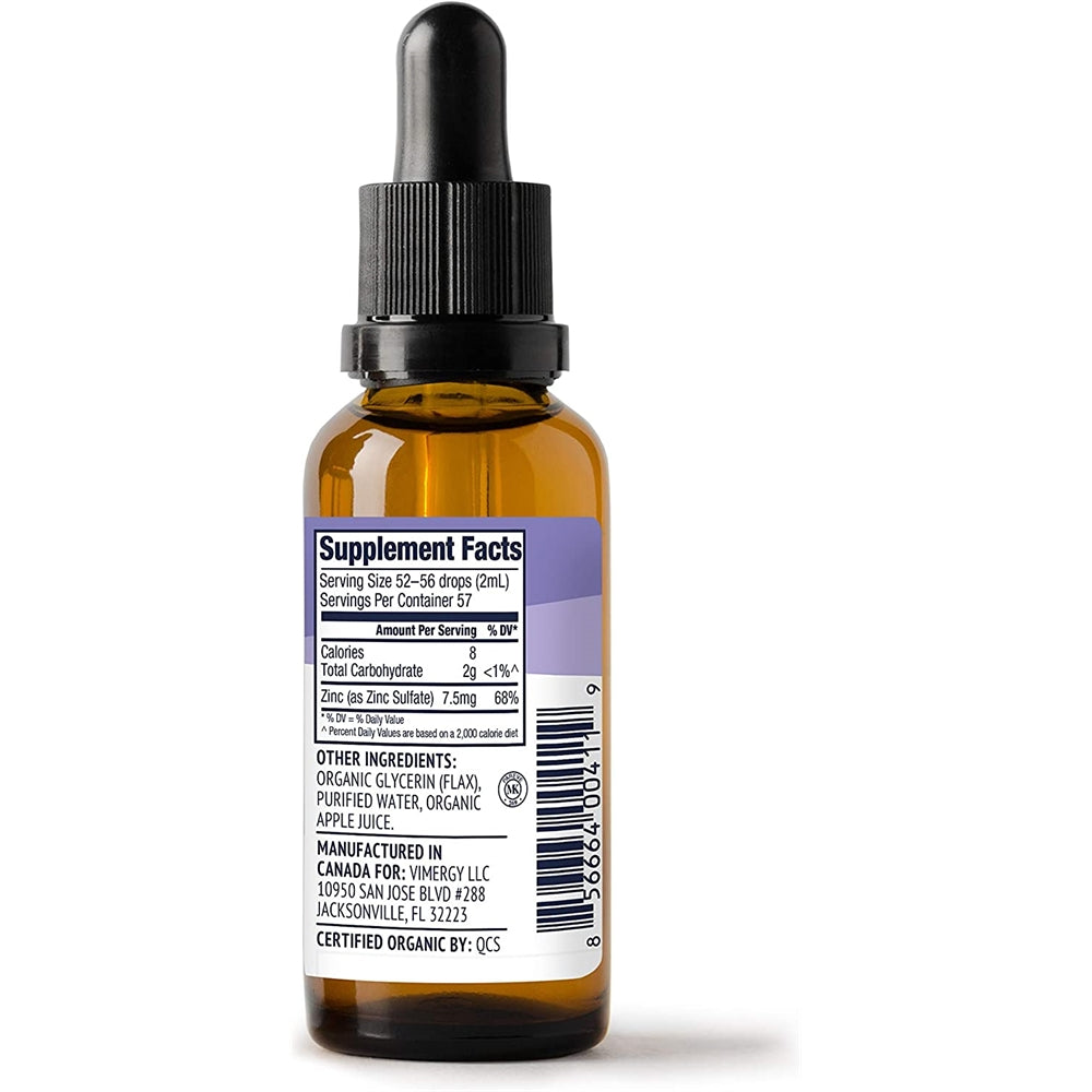 Suplementos Alimenticio Sulfato de zinc orgánico USDA 3.9 oz