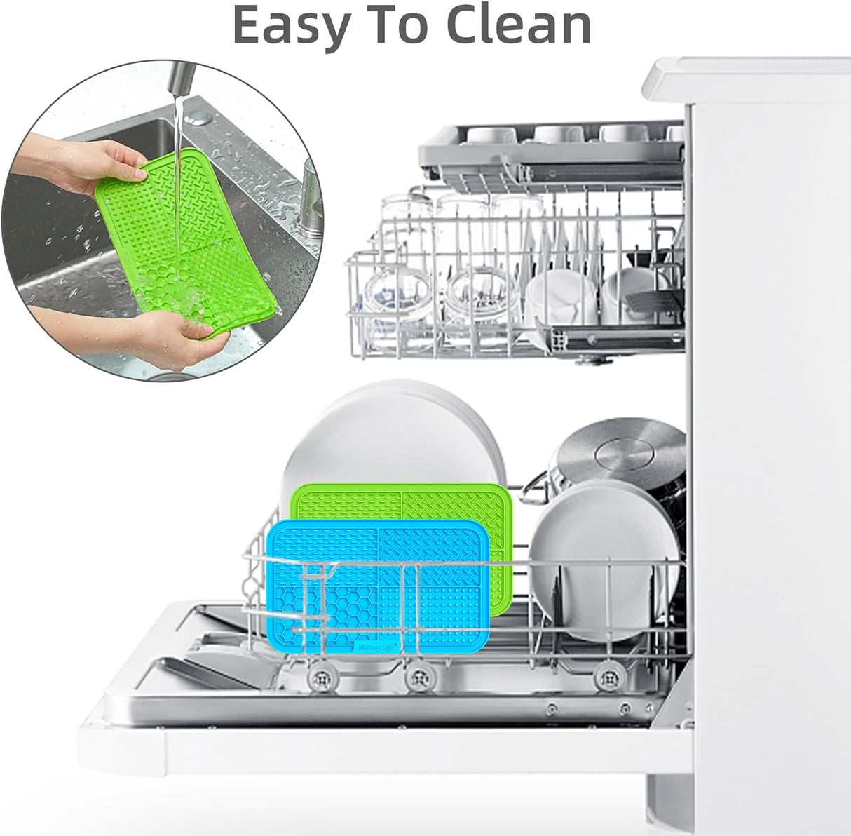 MateeyLife 2 alfombrillas tipo comedero grandes para perros