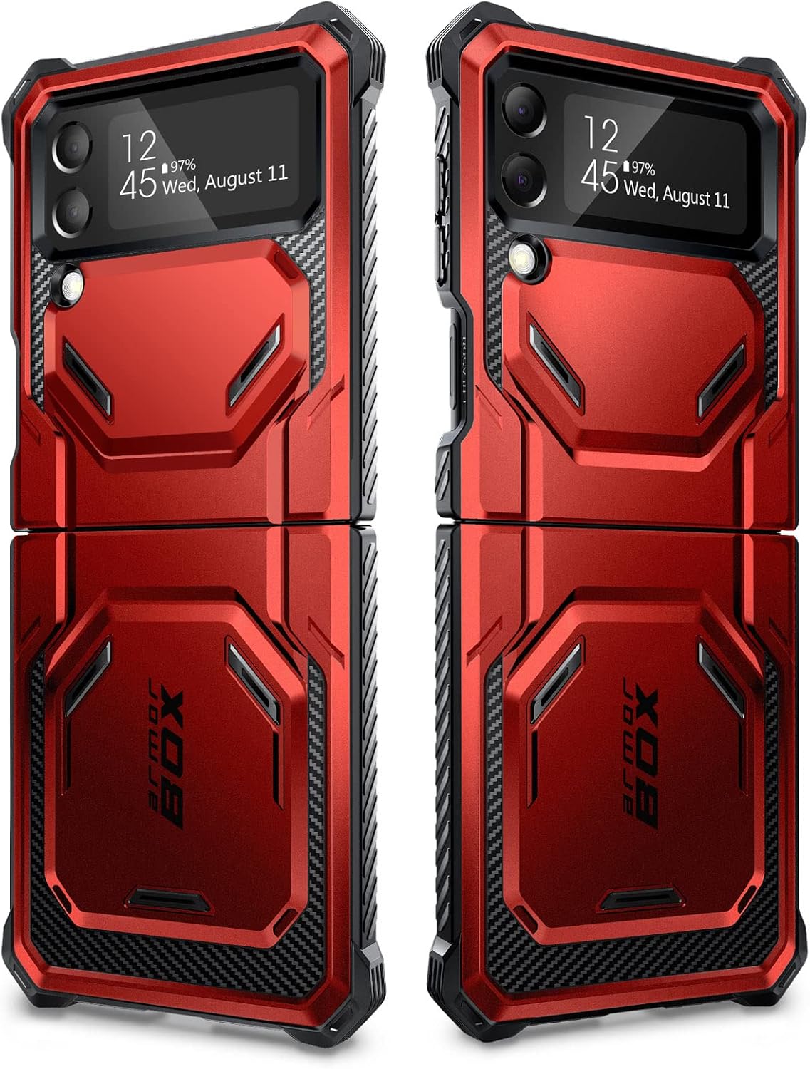 i-Blason Armorbox Series - Funda resistente para Samsung Galaxy Z Flip 4 5G (2022), carcasa resistente de cuerpo completo con reducción de golpes y parachoques (roido)