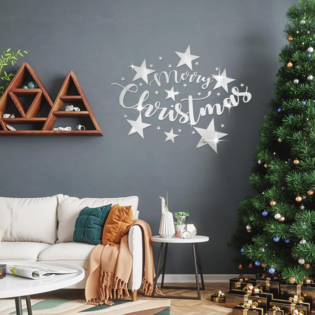 ALIBBON Decoraciones Navideñas, Vinilos Acrílicos para Pared