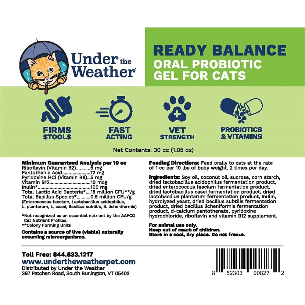 Gel probiótico y prebiótico oral de apoyo digestivo