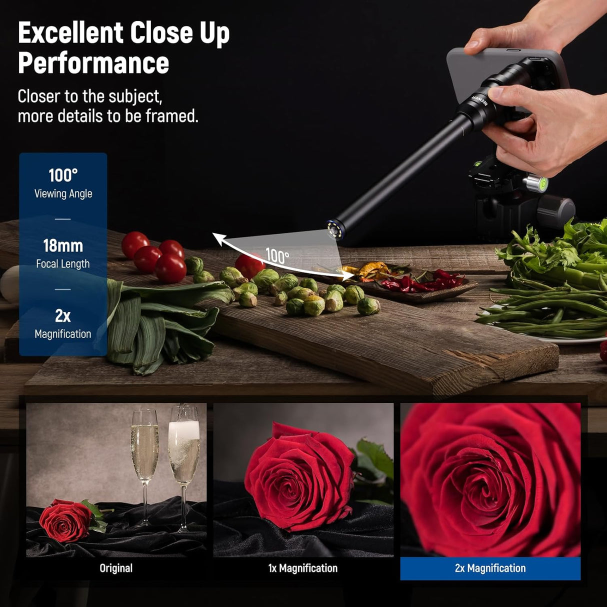 Lente Macro Probe 18mm 2X NEEWER, 17mm para Móvil LS-51