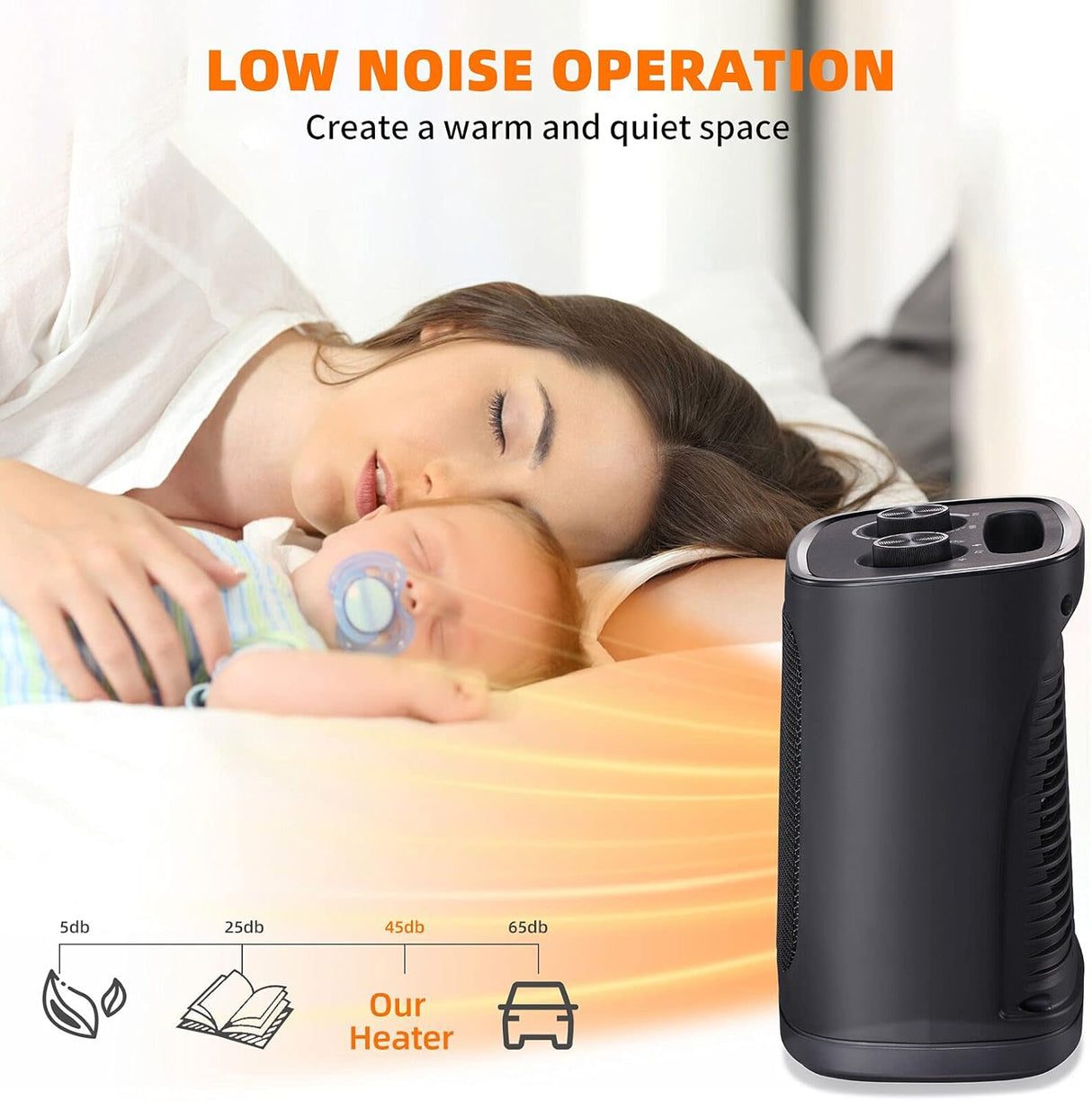 Calentador eléctrico de cerámica, con termostato ajustable