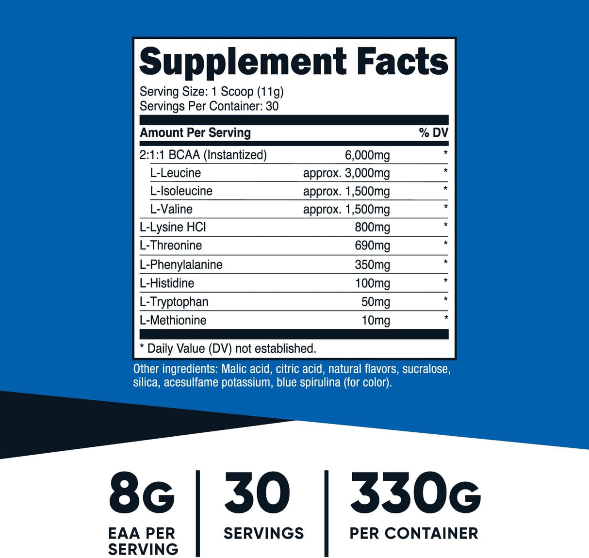 Nutricost EAA Powder 30 Servings - Aminoácidos Esenciales, No GMO