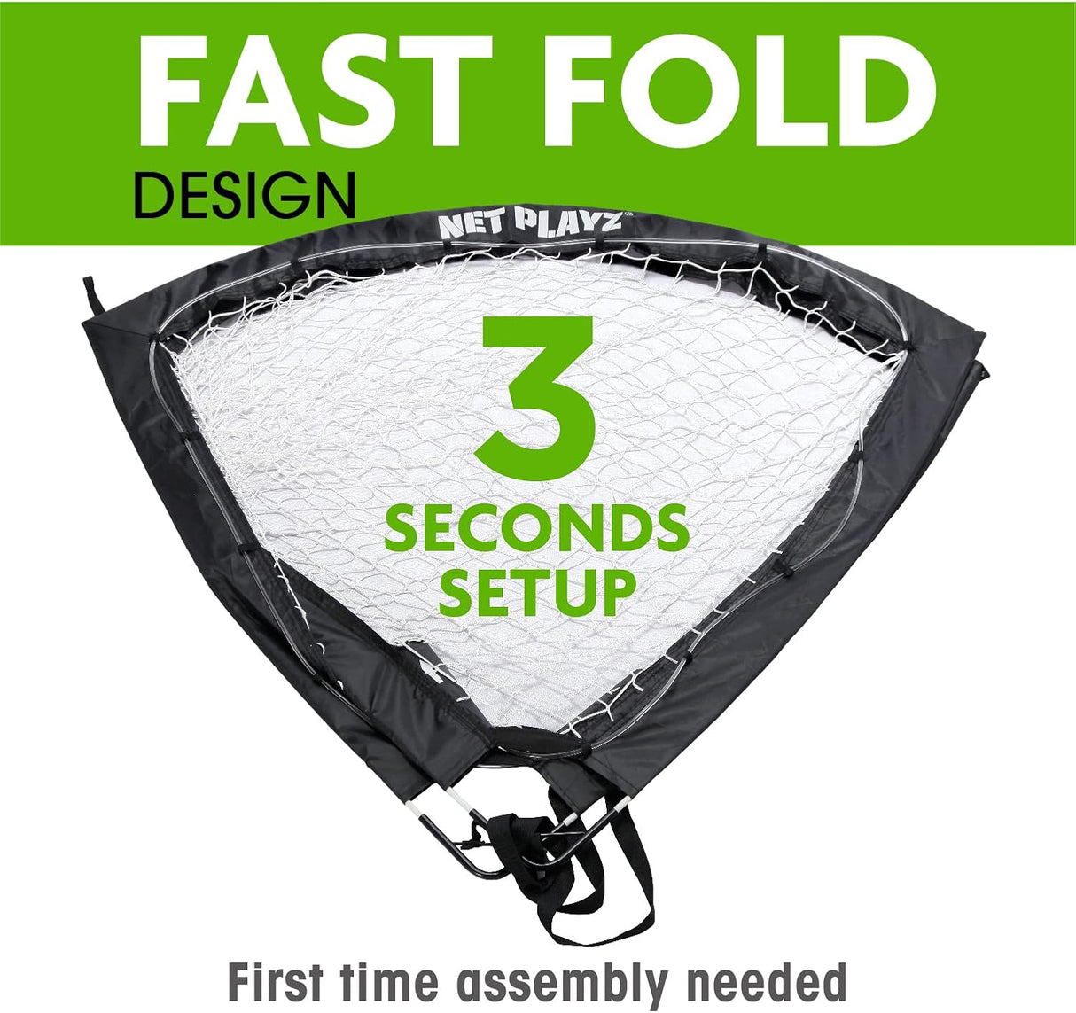 Porteria de futbol portatil con cintas reflectivas