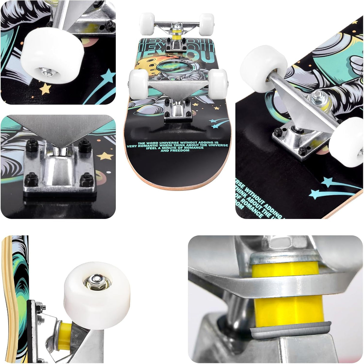 Skateboard estándar de 31" con camiones pro y herramienta T