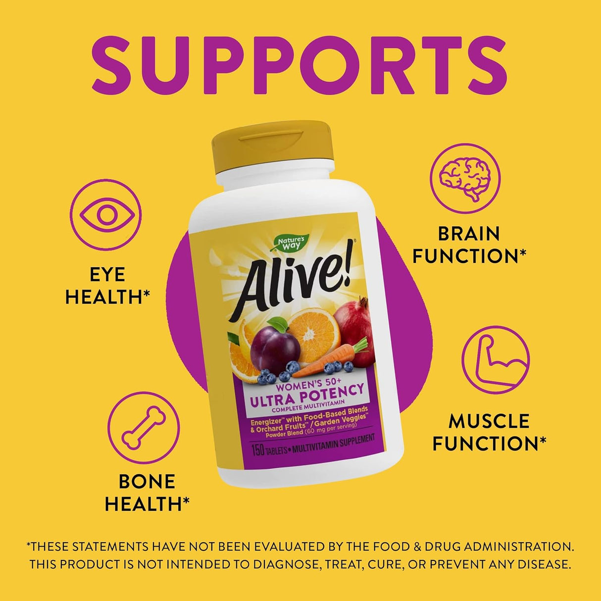 Suplemento ¡Alive! Multivitamínico completo 50+ Ultra Potenc