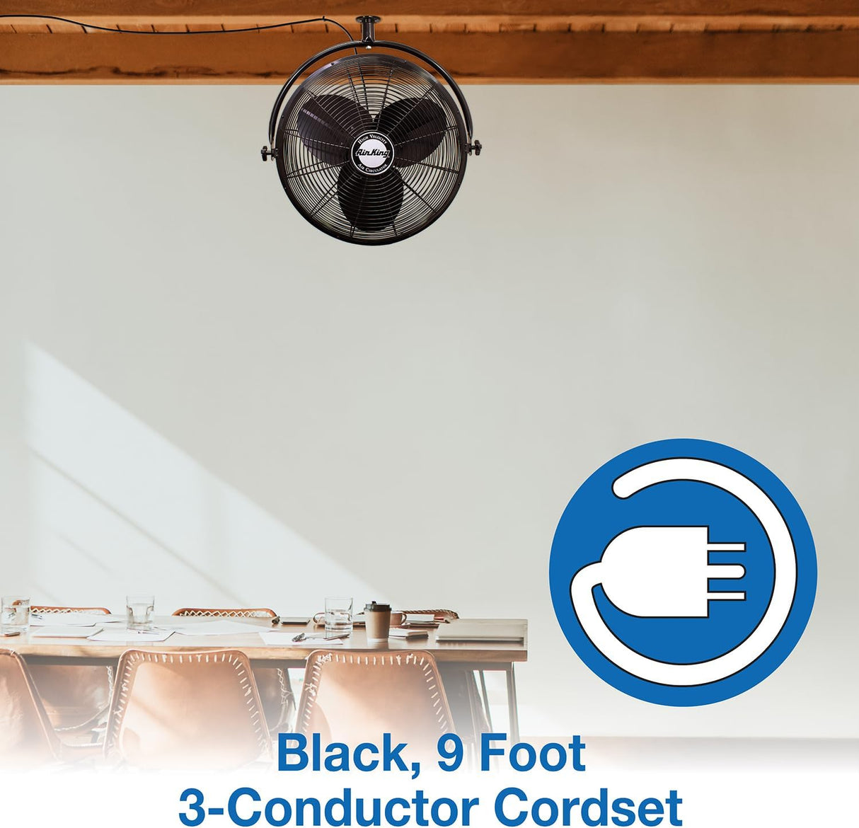 Ventilador de Techo Industrial Air King 20, 1/6 HP, 9320