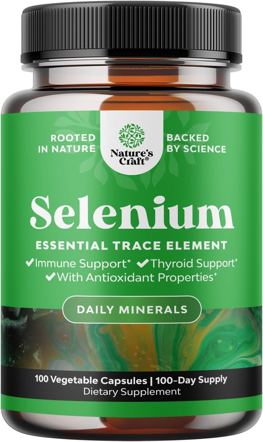 Cápsulas de Selenio 200 mcg Antioxidante y Tiroideo