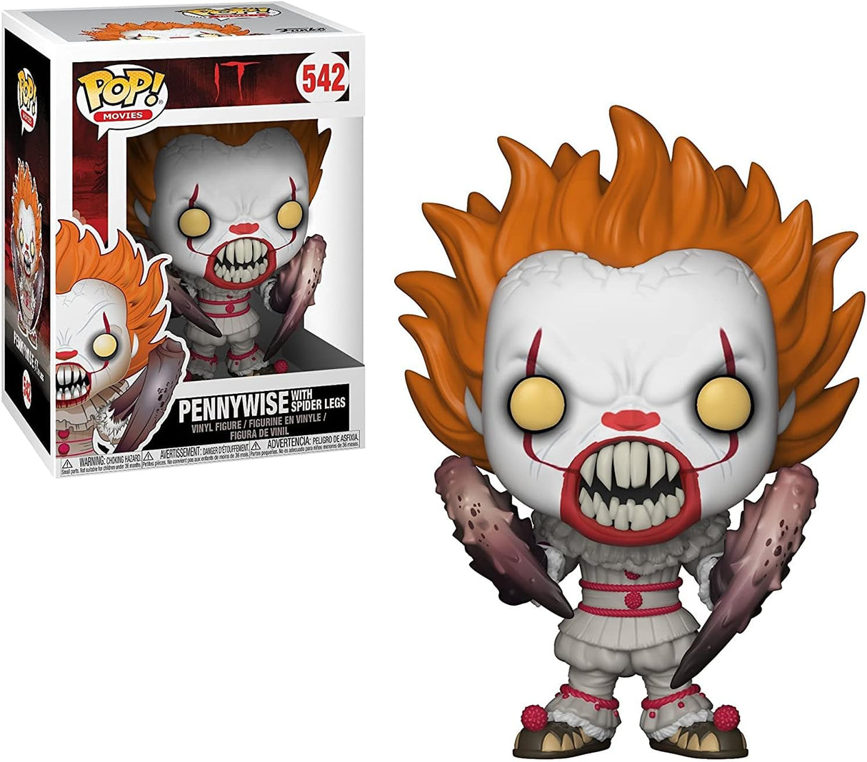 Figurita Funko It - Pennywise con patas de araña, con protector