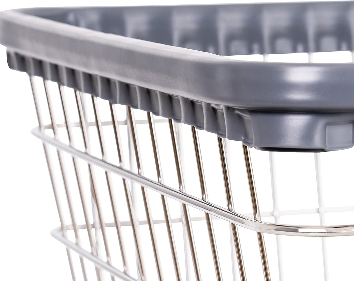 Carro de lavandería R&B Wire® 100E58, 2.5 bushel, acero, pesado