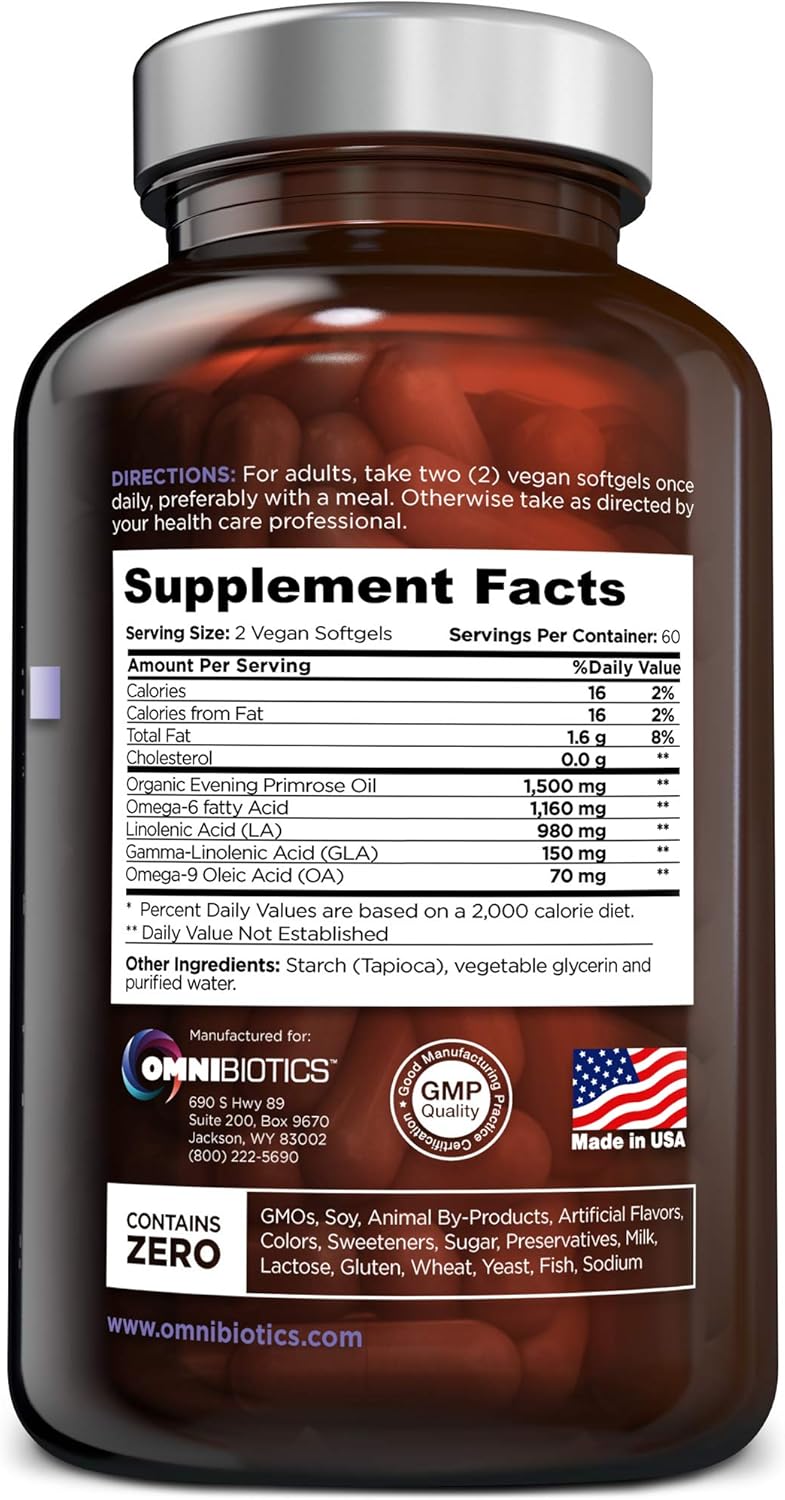 Suplemento Aceite orgánico de onagra Prensado en frío
