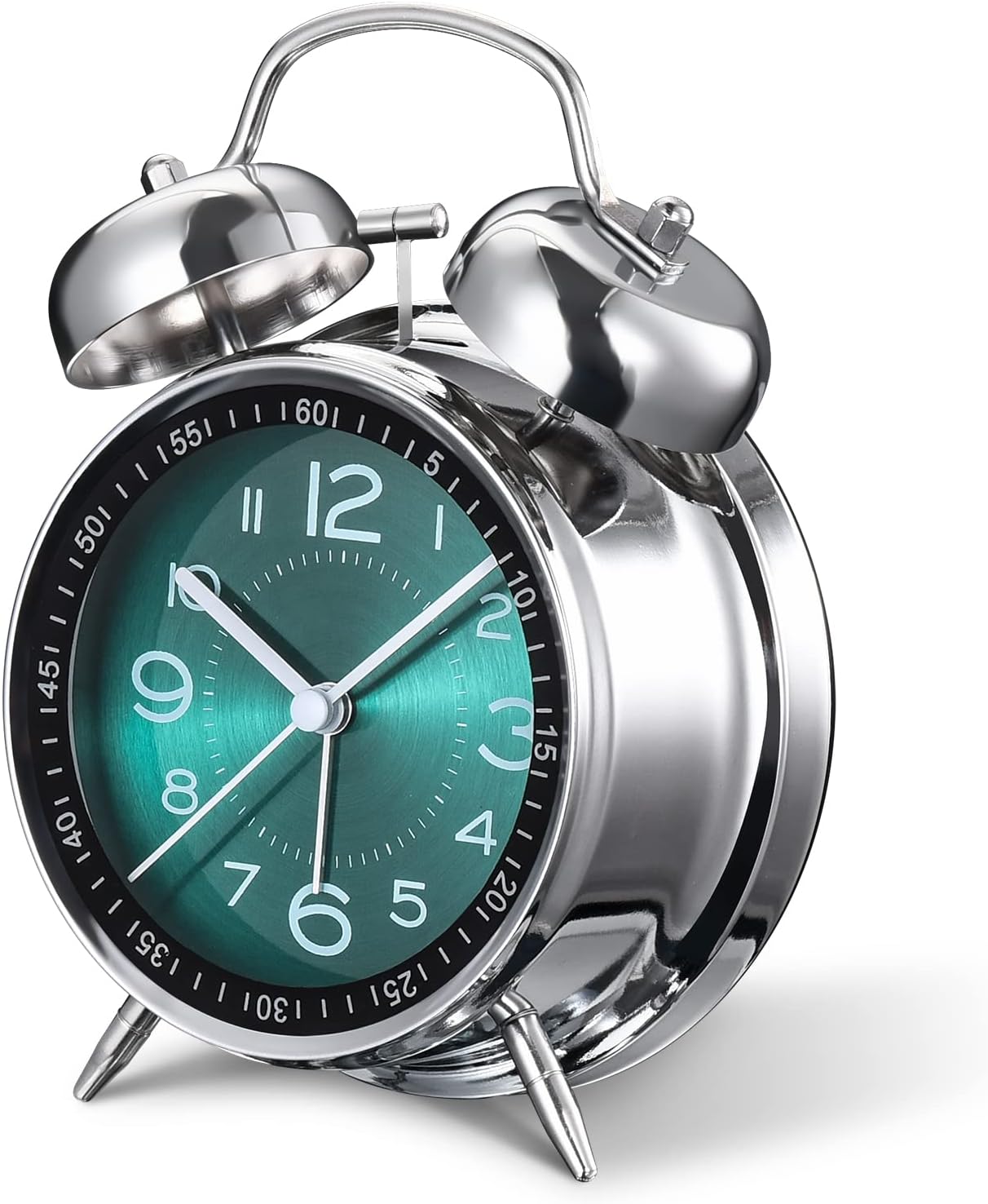 Reloj despertador analógico para adultos, silencioso y retro