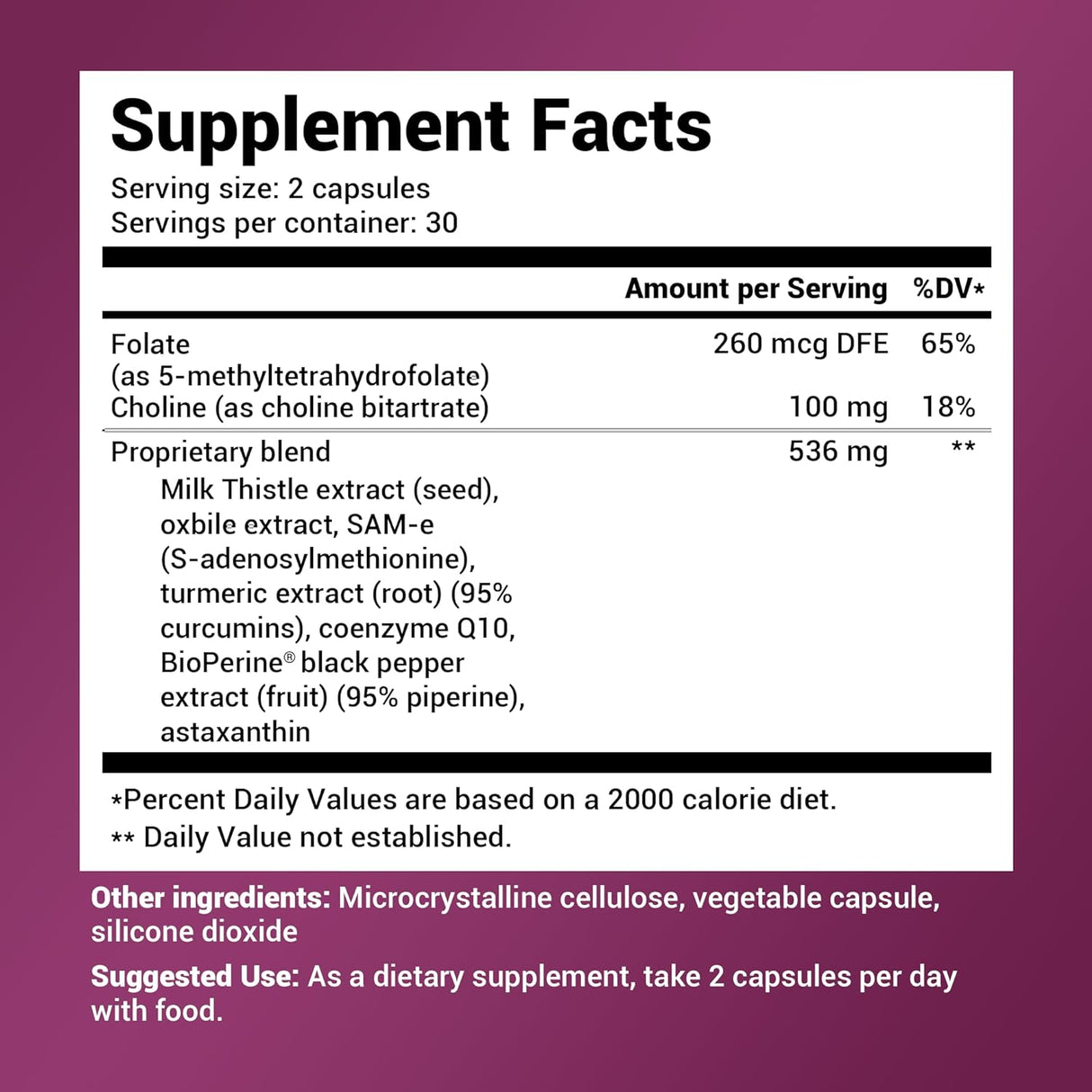 Cápsulas de desintoxicación hepática con mezcla única