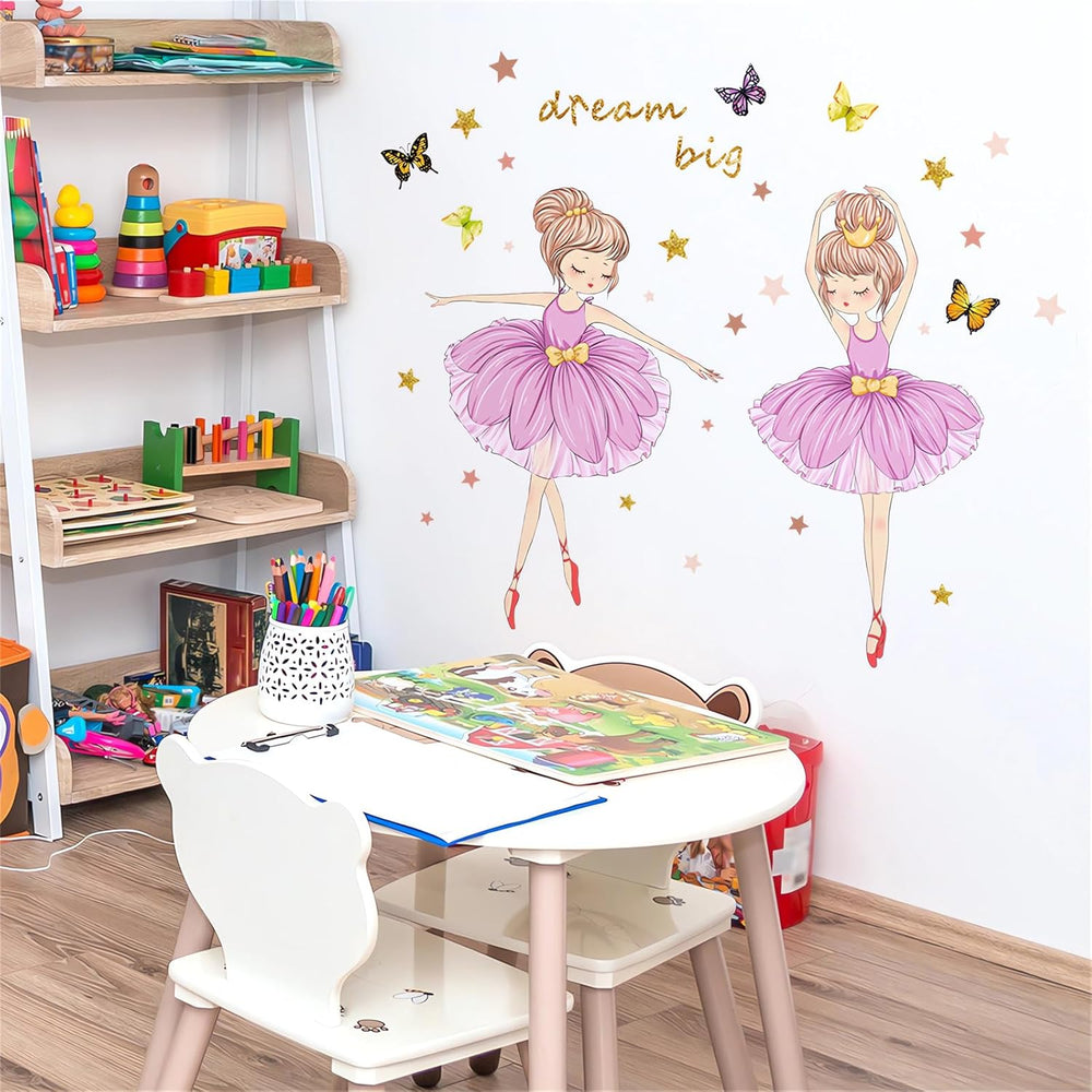 Pegatinas de Pared Bailarina Rosa, Sacinora, Vinilo Removible