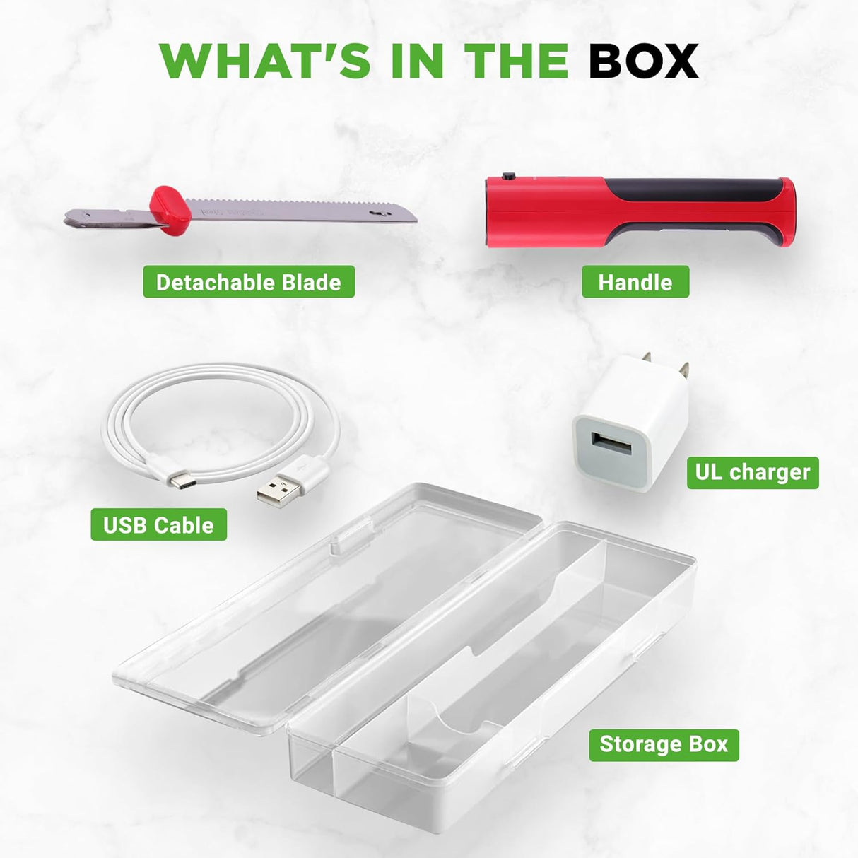 Cuchillo eléctrico NutriChef con cuchillas de acero, inalámbrico