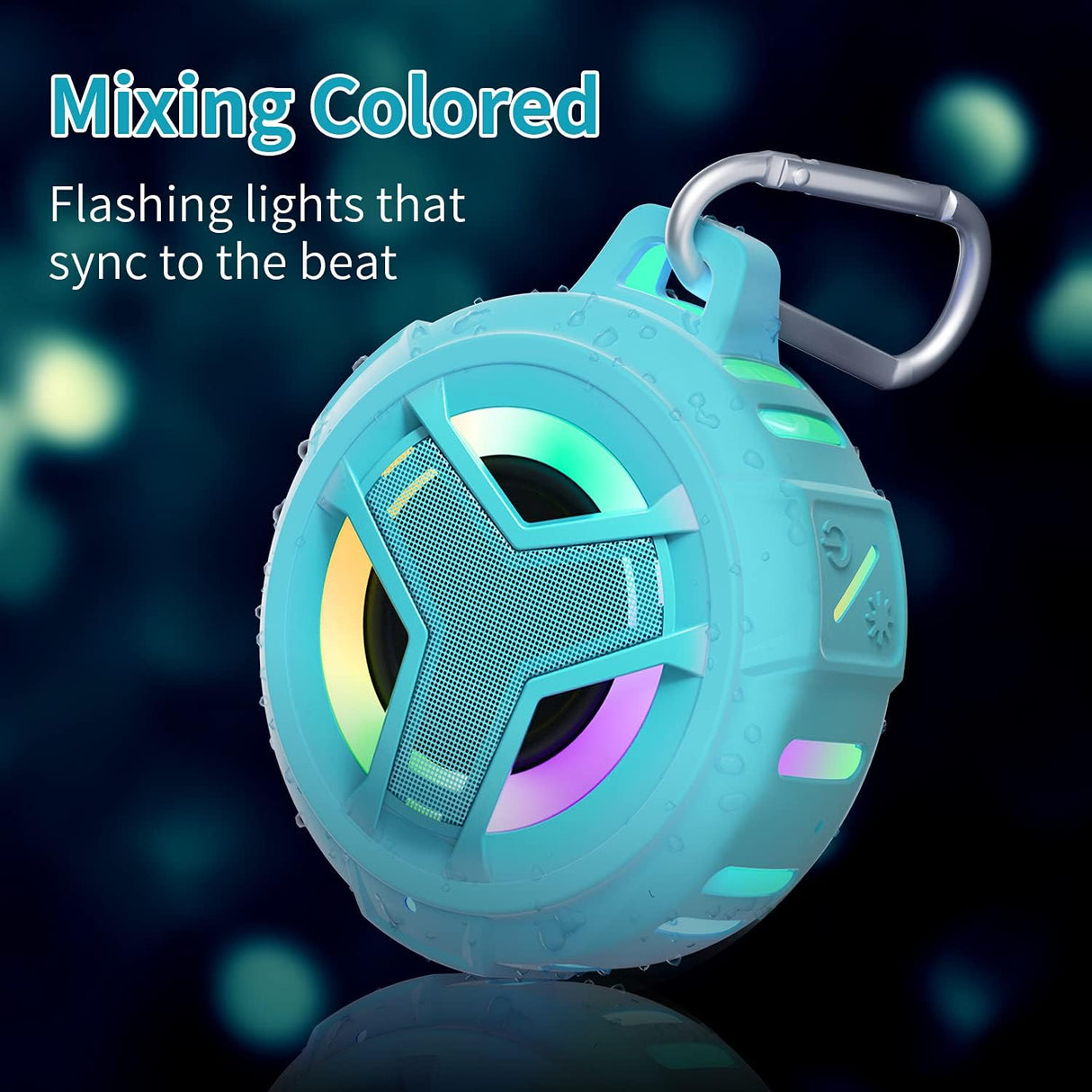 Altavoz Bluetooth impermeable IPX7 con luz RGB para exteriores