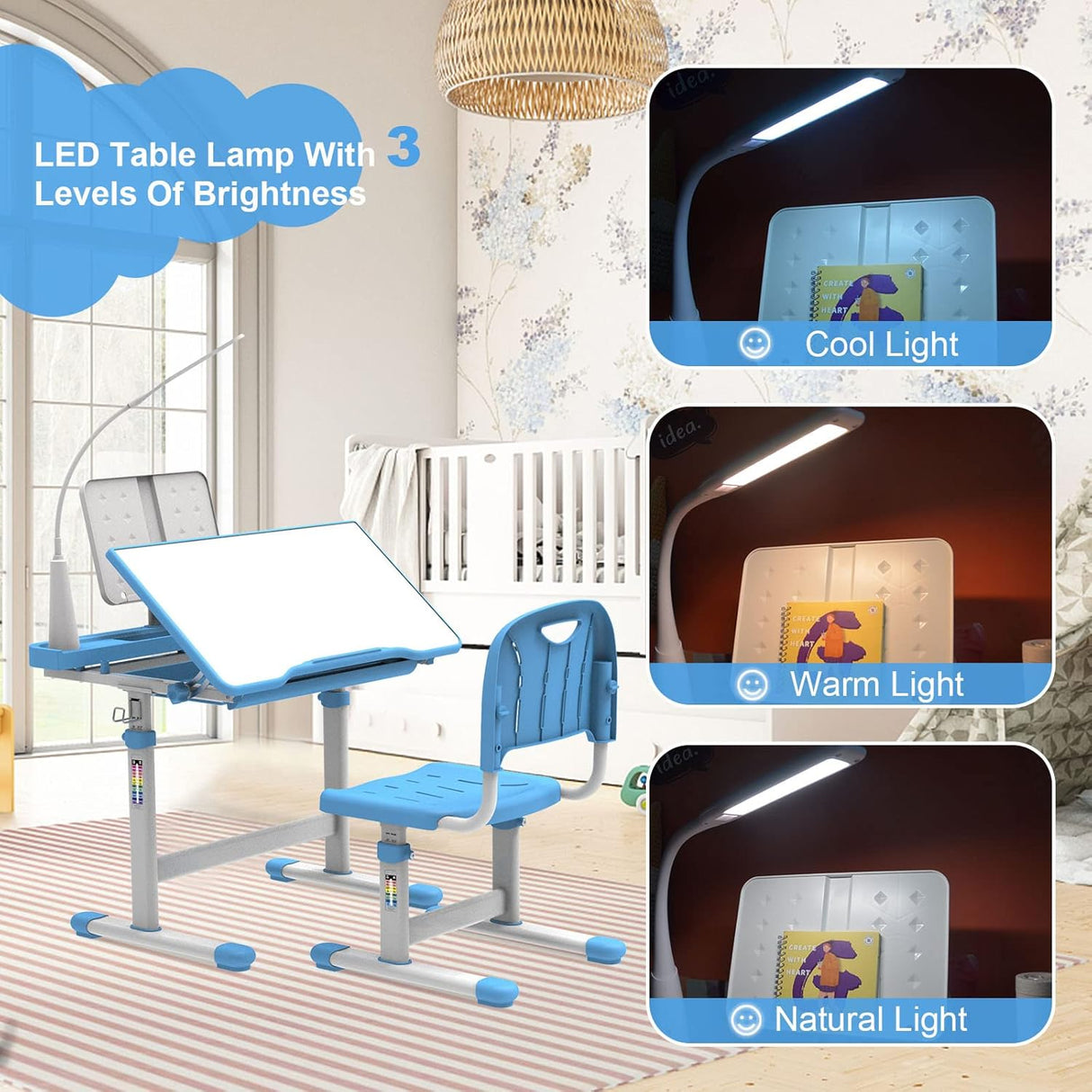 Juego de escritorio y silla para niños escritorio de estudio