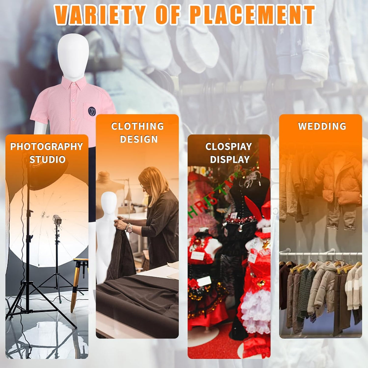 Maniquí Infantil Ajustable, Realista, 51.2 Pulgadas, Faceless