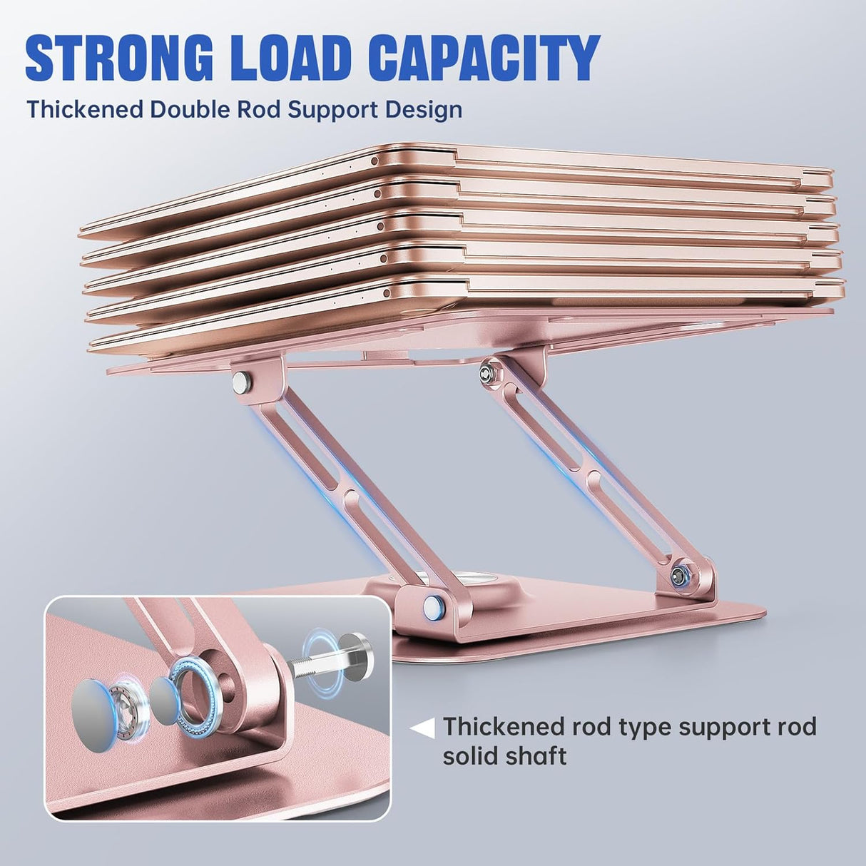 Soporte de portátil ajustable, base rotativa 360°, portátil 10-16