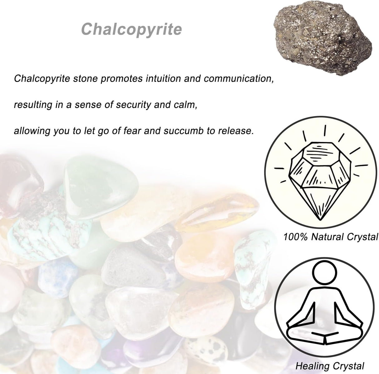 Cristales Crudos de Calcopirita para Decoración y Sanación