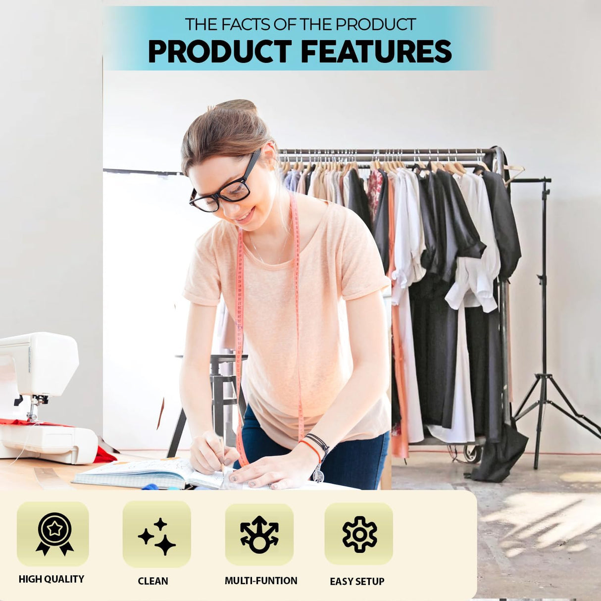 Maniquí Torso Femenino, Ajustable, Soporte Tripode, 59-67