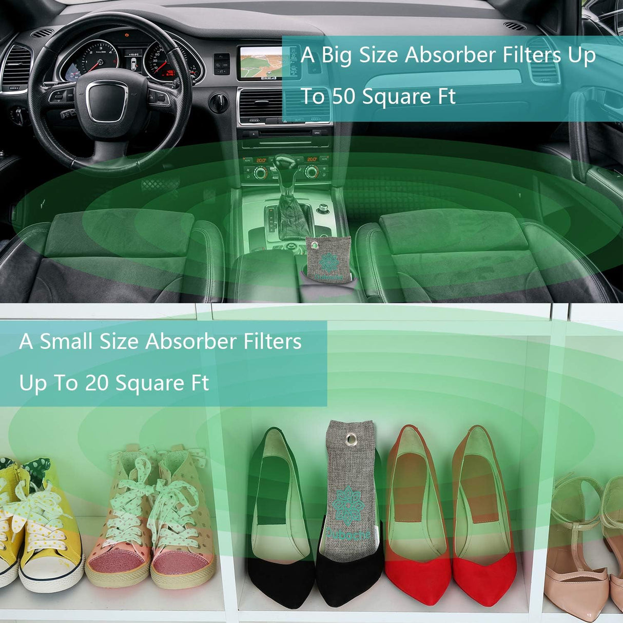 Bolsas de Carbón de Bambú Duboché, 8 Piezas, Purificadoras