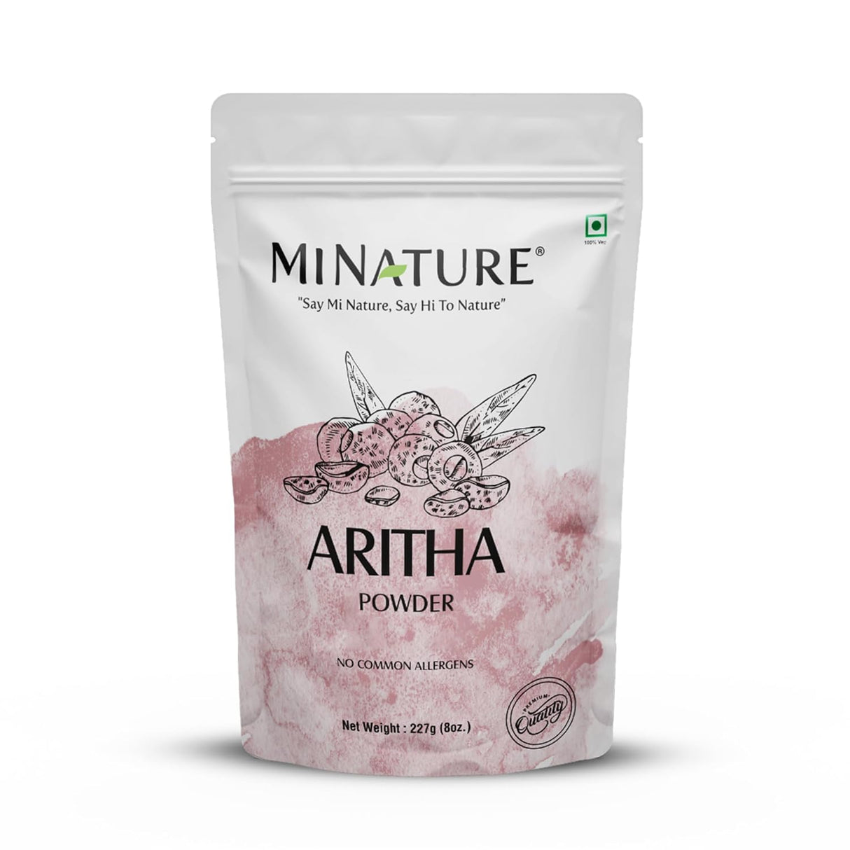 Polvo Orgánico de Aritha y Nuez de Jabón para Cabello Sedoso