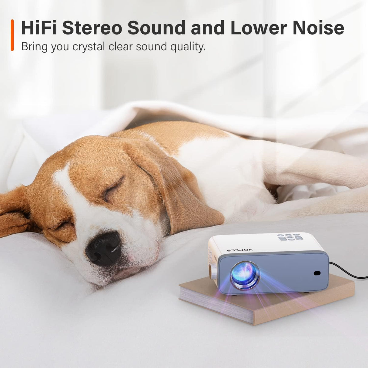 Proyector Mini VOPLLS 1080P, Zoom 50%, Compatible HDMI