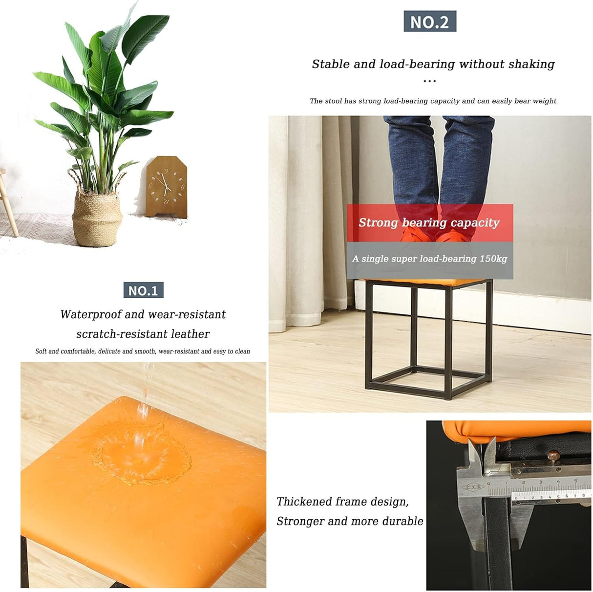 Otomanas Apilables 5 en 1 con Ruedas y Asiento Giratorio