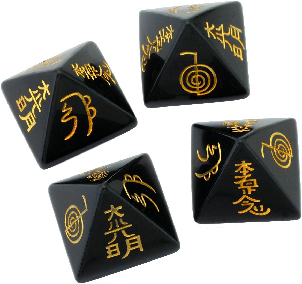 rockcloud Figura de pirámide de piedra negro