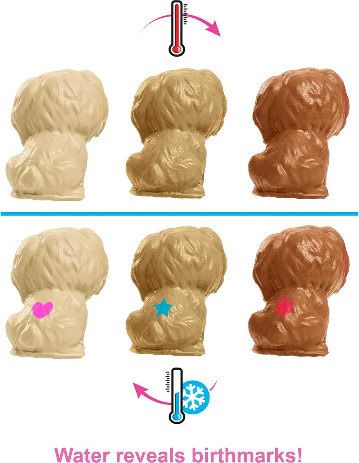 Set de Barbie con mascotas, con cachorro y accesorios, 3 piezas