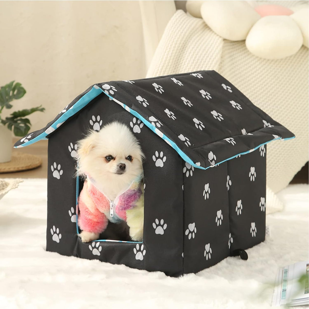 Casa para Gatos al Aire Libre, Aislada y Resistente, Pequeña