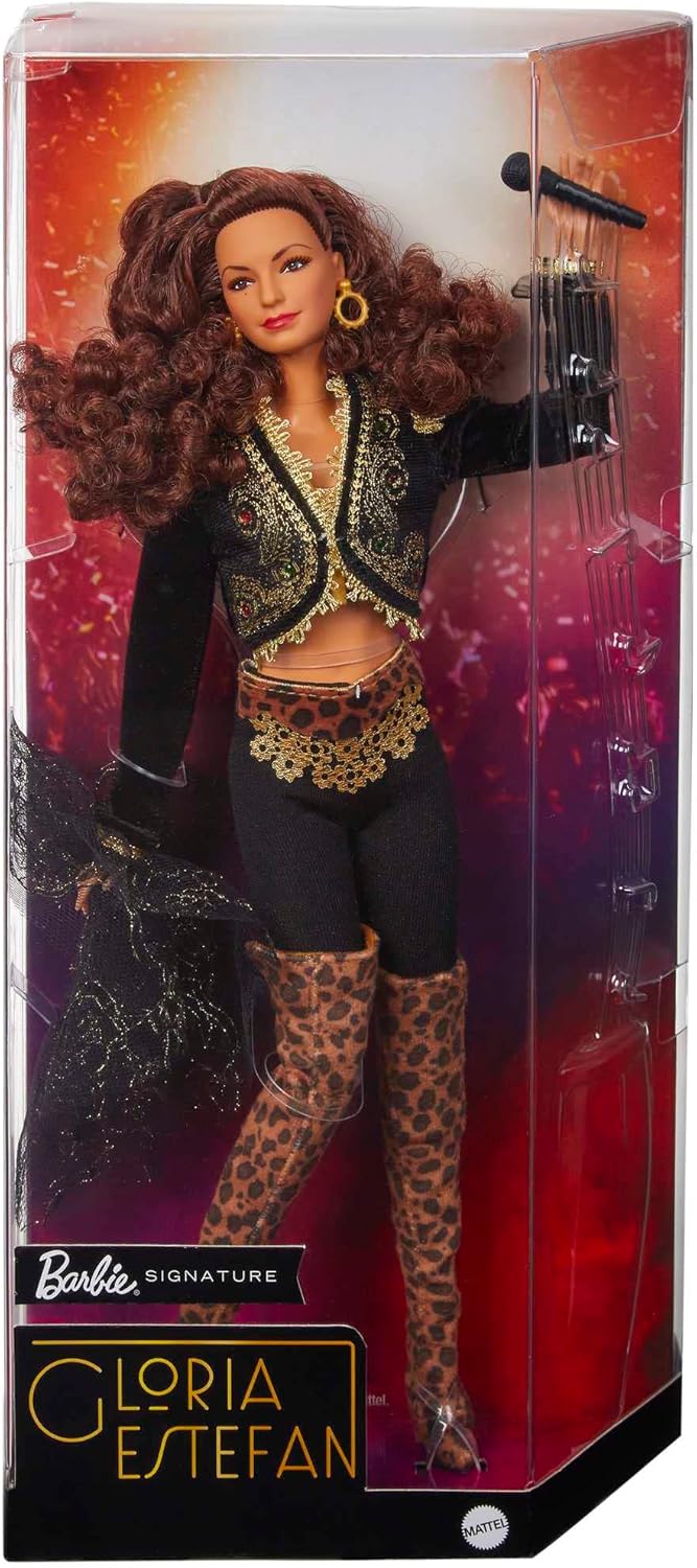 BarbieFirma Gloria Estefan Muñeca con Accesorios y Micrófono