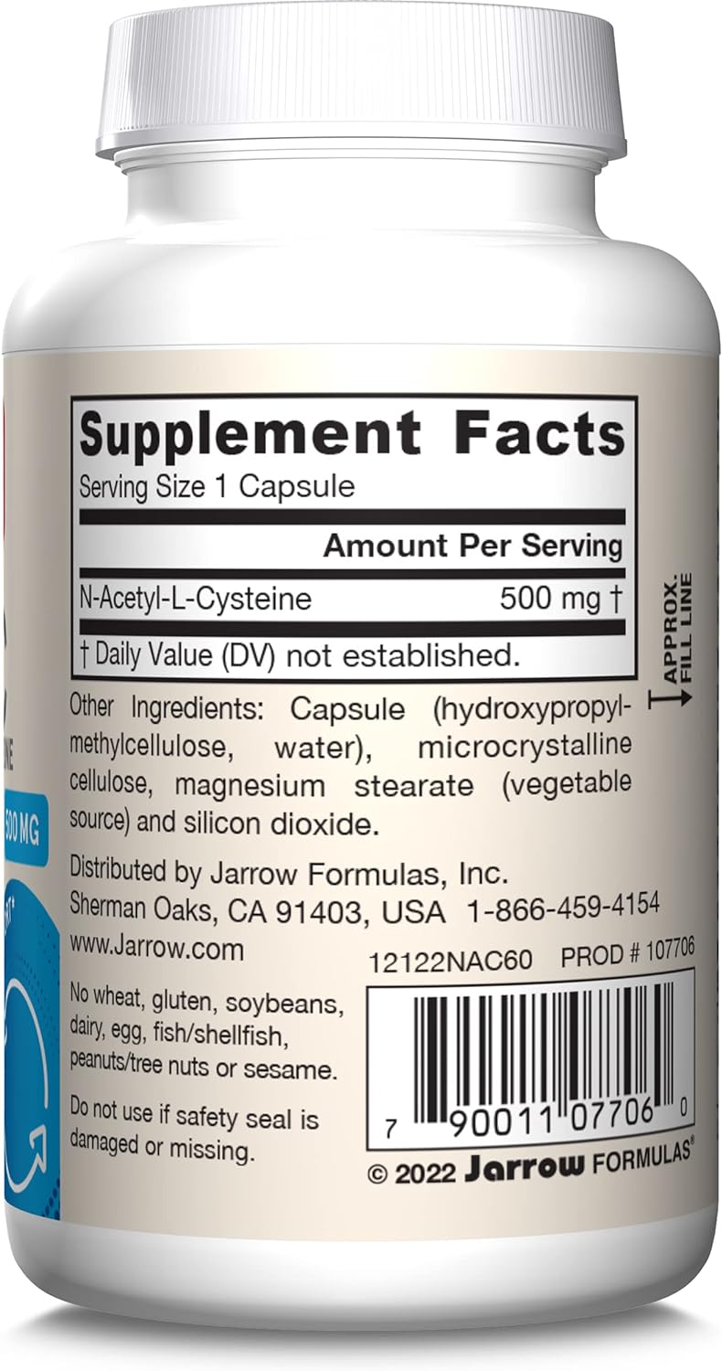 N-A-C 500 mg - Suplemento de Aminoácidos Antioxidantes