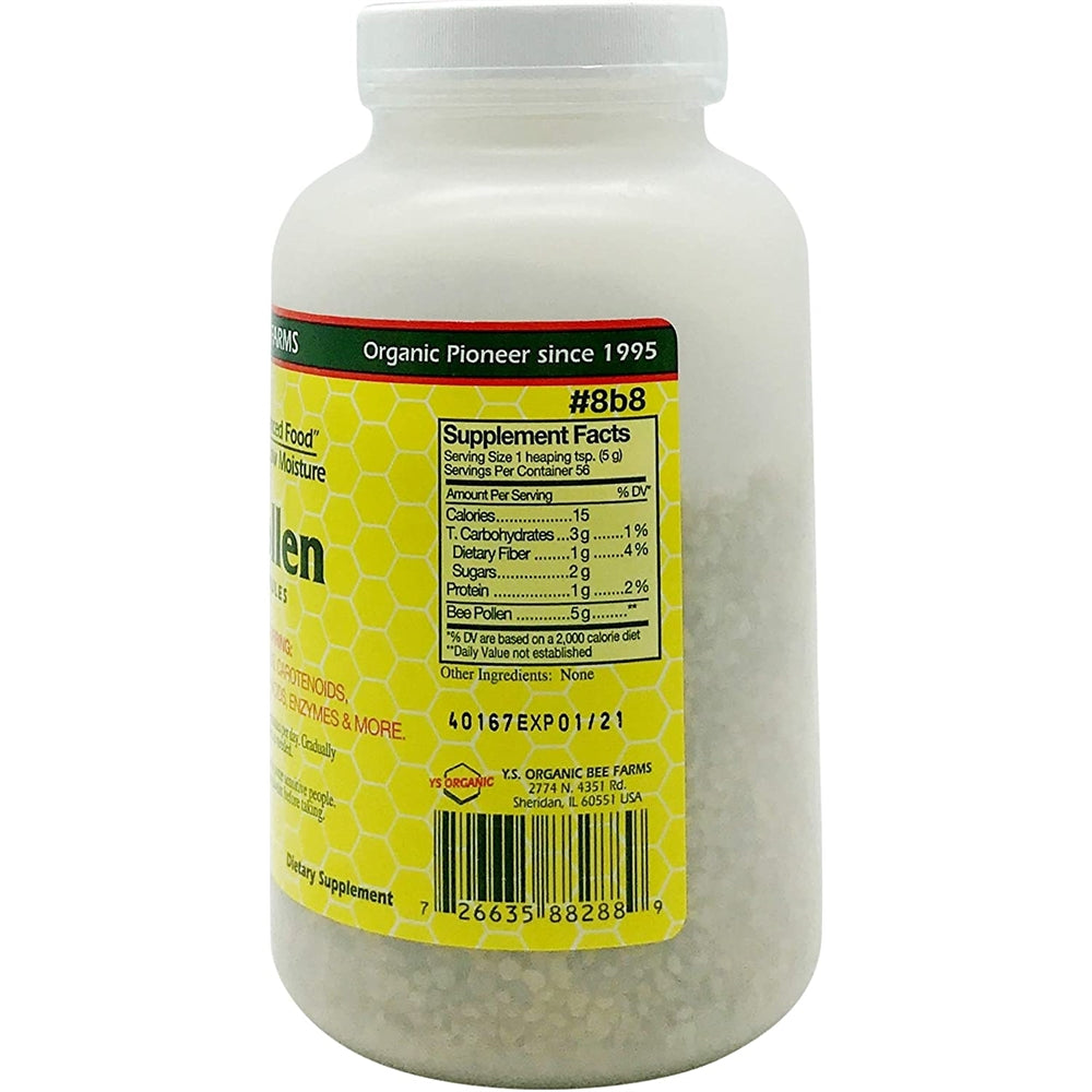 Suplemento Gránulos de polen de abejas baja humedad 10 oz