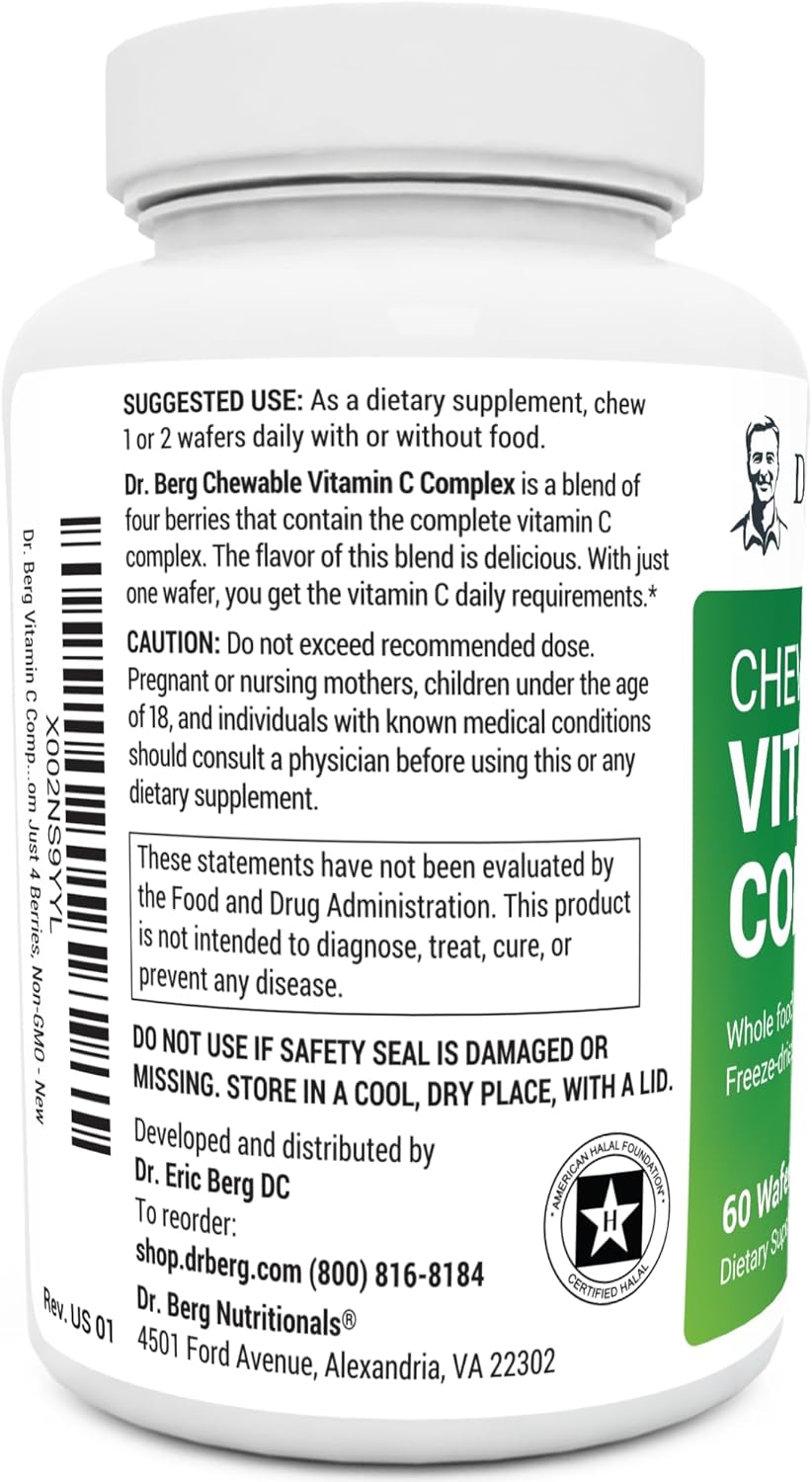 Complejo de Vitamina C Natural de 4 Bayas, Sin OMG