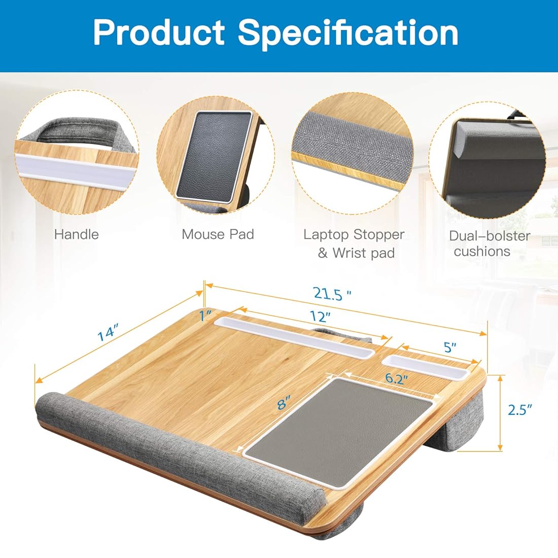 Lap Desk: se adapta a un escritorio para computadora.