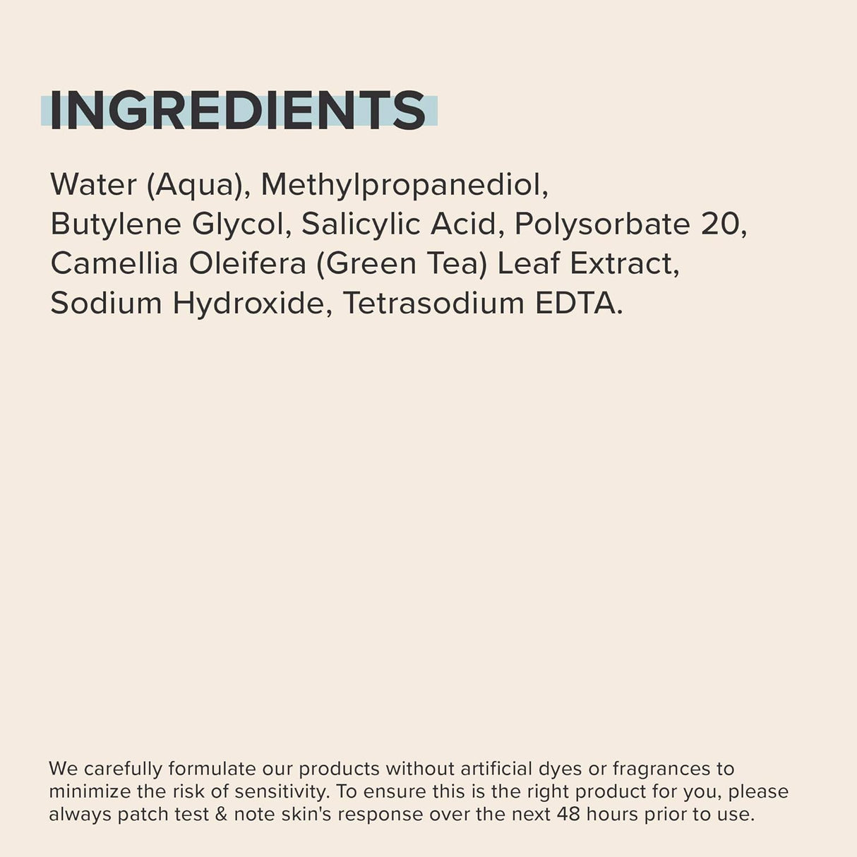 Exfoliante de ácido salicílico líquido BHA al 2%